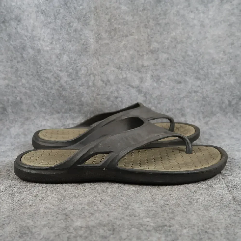 Casual Shoes Mens 9 Sandals Flip Flops Slip On Flat Rubber Thick Strap Comfort